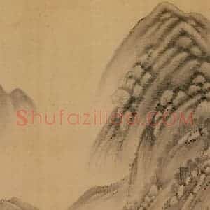 明朝 董其昌《仿宋元人缩本画及跋》国画山水作品图片赏析