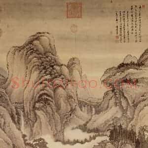 清代 王翚《山水》国画山水写意作品图片赏析