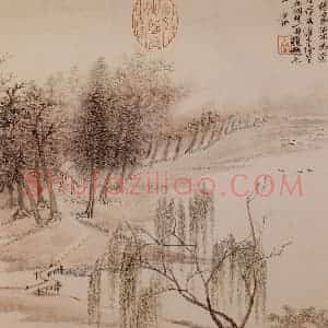 清代 王翚《宋元山水》国画山水写意作品图片赏析