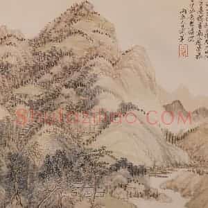 清代 王翚《宋元山水》国画山水写意作品图片赏析