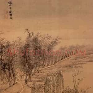 清代 王翚《画山水》国画山水写意作品图片赏析