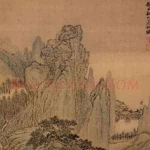 清代 王翚《画山水》国画山水写意作品图片赏析