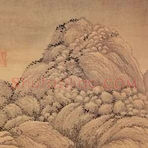 清代 王翚《画山水》国画山水写意作品图片赏析