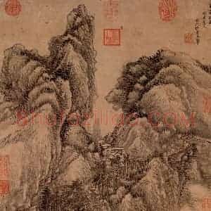 清代 王翚《万壑松风》国画山水写意作品图片赏析