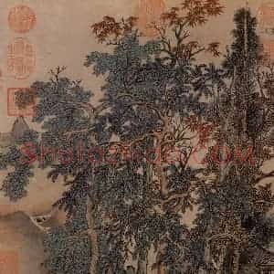 清代 王翚《秋林图》国画山水写意作品图片赏析