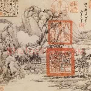 清代 王翚《山水》国画山水写意作品图片赏析