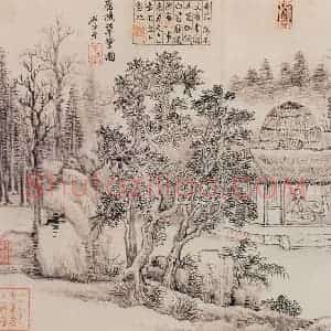 清代 王翚《山水》国画山水写意作品图片赏析