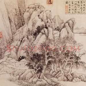 清代 王翚《山水》国画山水写意作品图片赏析
