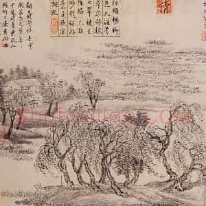 清代 王翚《山水》国画山水写意作品图片赏析