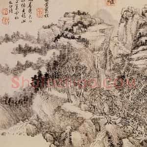 清代 王翚《山水》国画山水写意作品图片赏析