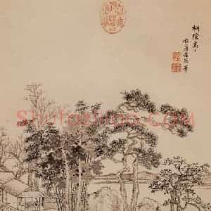 清代 王翚《图绘》国画山水写意作品图片赏析