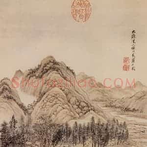 清代 王翚《图绘》国画山水写意作品图片赏析