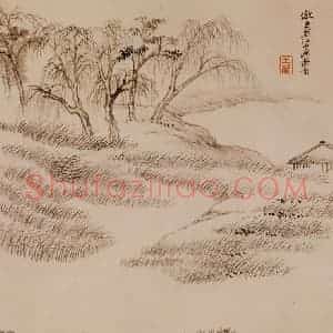 清代 王翚《图绘》国画山水写意作品图片赏析