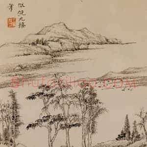 清代 王翚《图绘》国画山水写意作品图片赏析