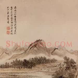 清代 王翚《图绘》国画山水写意作品图片赏析