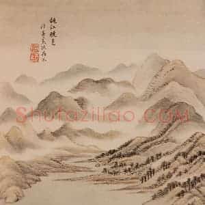清代 王翚《图绘》国画山水写意作品图片赏析