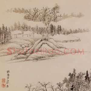 清代 王翚《图绘》国画山水写意作品图片赏析