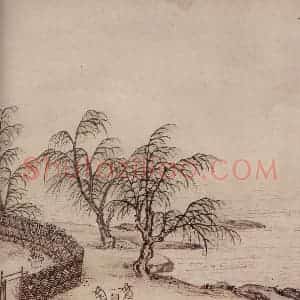 明代 孙克弘《销间清课图》国画山水作品图片赏析