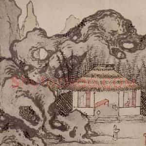 明代 孙克弘《销间清课图》国画山水作品图片赏析