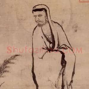 明代 宪宗《画达摩》国画人物作品图片赏析