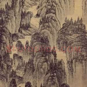 明代 周臣《山水》国画山水作品图片赏析