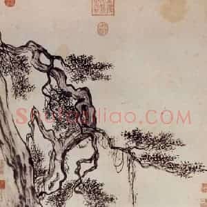 明代 周臣《甯戚饭牛图》国画综合作品图片赏析