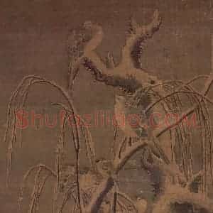 明代 吕纪《雪景翎毛》国画花鸟作品图片赏析