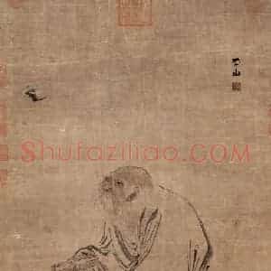 明代 张路《画老子骑牛》国画人物作品图片赏析