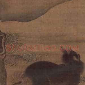 明代 武宗《画哈叭惊蝉图》国画花鸟作品图片赏析