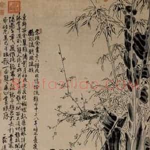 明代 徐渭《花竹》国画花鸟作品图片赏析