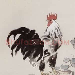 现代 徐悲鸿《双雄图》国画综合作品图片赏析