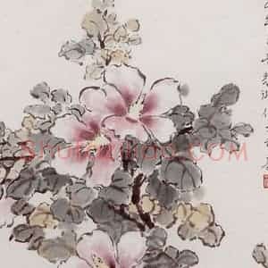 现代 徐悲鸿《秋憨图》国画综合作品图片赏析