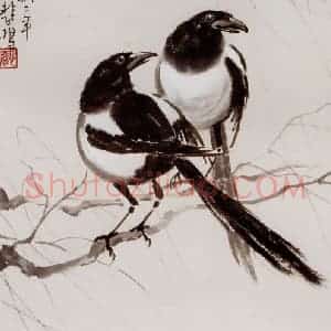 现代 徐悲鸿《动物册页》国画花鸟作品图片赏析