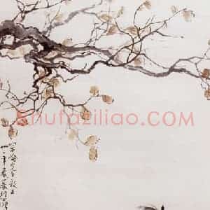 现代 徐悲鸿《秋叶思归》国画综合作品图片赏析