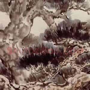 现代 徐悲鸿《松鹰横幅》国画花鸟作品图片赏析