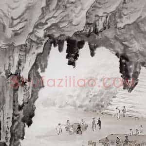 1934年 钱松岩《天篷大场》国画综合作品图片赏析
