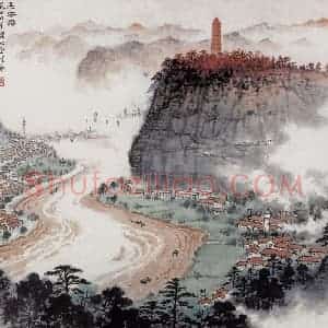 1970年 钱松岩《延安颂》国画综合作品图片赏析