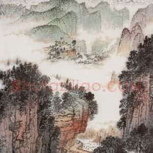 20世纪60年代初期 钱松岩《大柏地》国画综合作品图片赏析