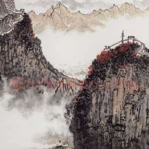 1972年 钱松岩《长城》国画山水作品图片赏析