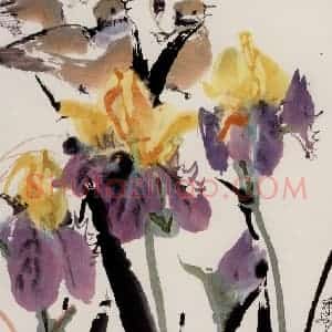 1982年 程十发《花鸟册页》国画花鸟作品图片赏析
