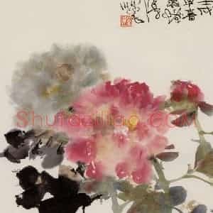 1982年 程十发《花鸟册页》国画花鸟作品图片赏析