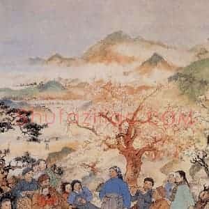 1957年 程十发《歌唱祖国的春天》国画人物作品图片赏析