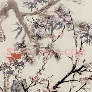 1978年 程十发《小园春满》国画花鸟作品图片赏析