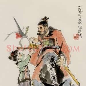 1979年 程十发《钟馗》国画人物作品图片赏析