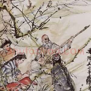1962年 黄胄《采风》国画人物作品图片赏析
