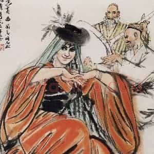 1974年 黄胄《新疆舞》国画人物作品图片赏析