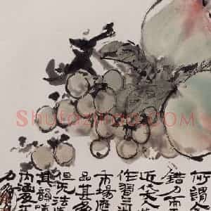 黄胄《仿虚谷笔意图》国画花鸟作品图片赏析