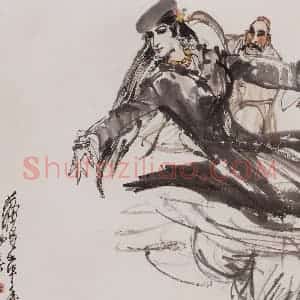 1989年 黄胄《新疆舞》国画人物作品图片赏析