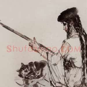 1986年 黄胄《阿依吐拉》国画人物作品图片赏析
