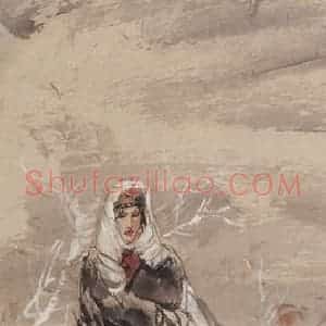 1994年 黄胄《赶驴》国画综合作品图片赏析